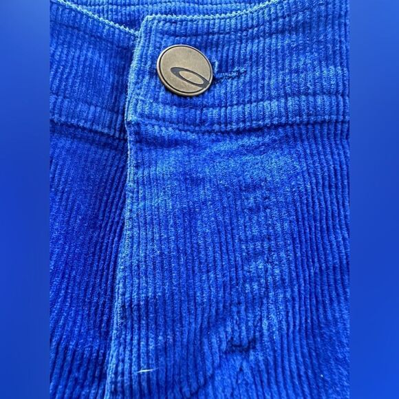 Oakley Corduroy Blue Distressed Fringe Shorts Size 5 / 6 - Picture 12 of 12
